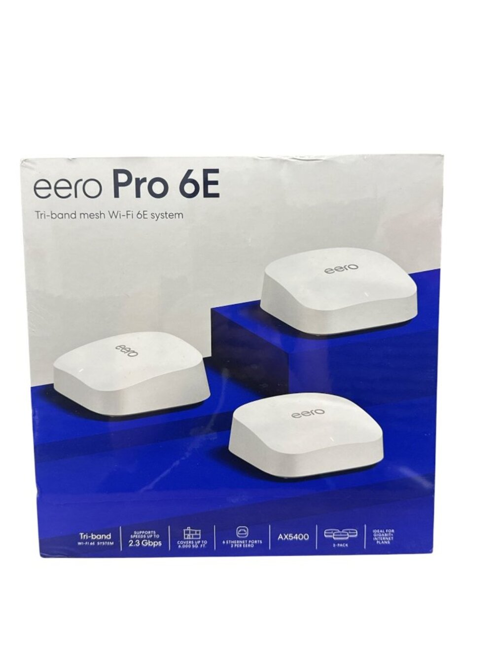 Eero Pro 6E Tri-Band Mesh Wi-Fi 6E System Covers 6000 Sq. Ft. With 2.3 Gbps AX54